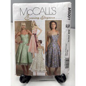 McCalls M5001 Uncut Evening Elegance Dress Sewing Pattern Size 4-6-8-10